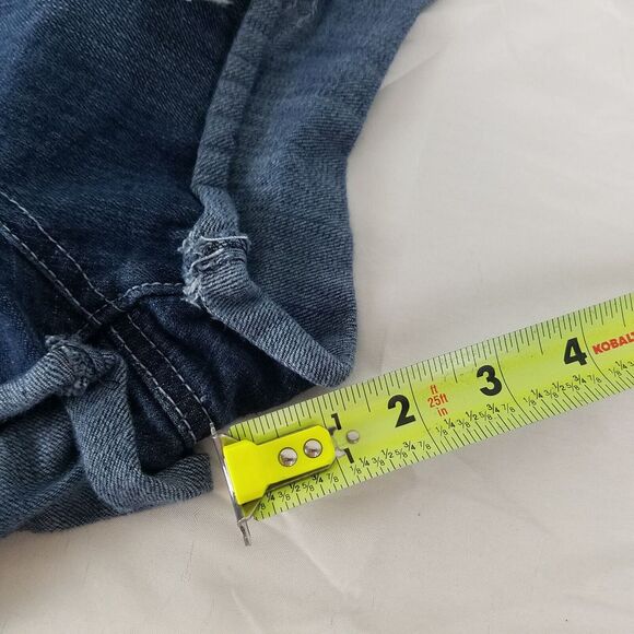 Miley‎ Cyrus Denim Shorts Juniors 9 Blue Jean Low Rise Womens Distressed - Picture 6 of 12